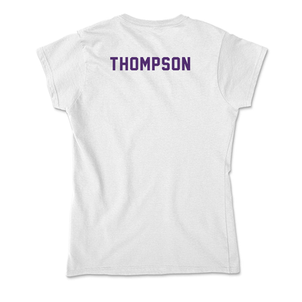 Albion - NCAA Men's Swimming & Diving : Cameron Thompson - Soft Style Women’s T-Shirt-1