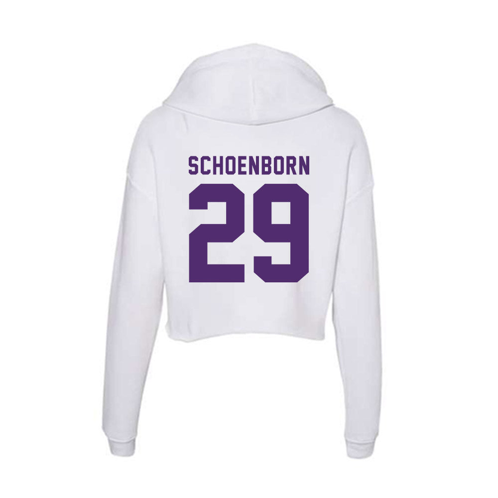 Albion - NCAA Softball : Sydney Schoenborn - Women's Crop Fleece Hoodie-1