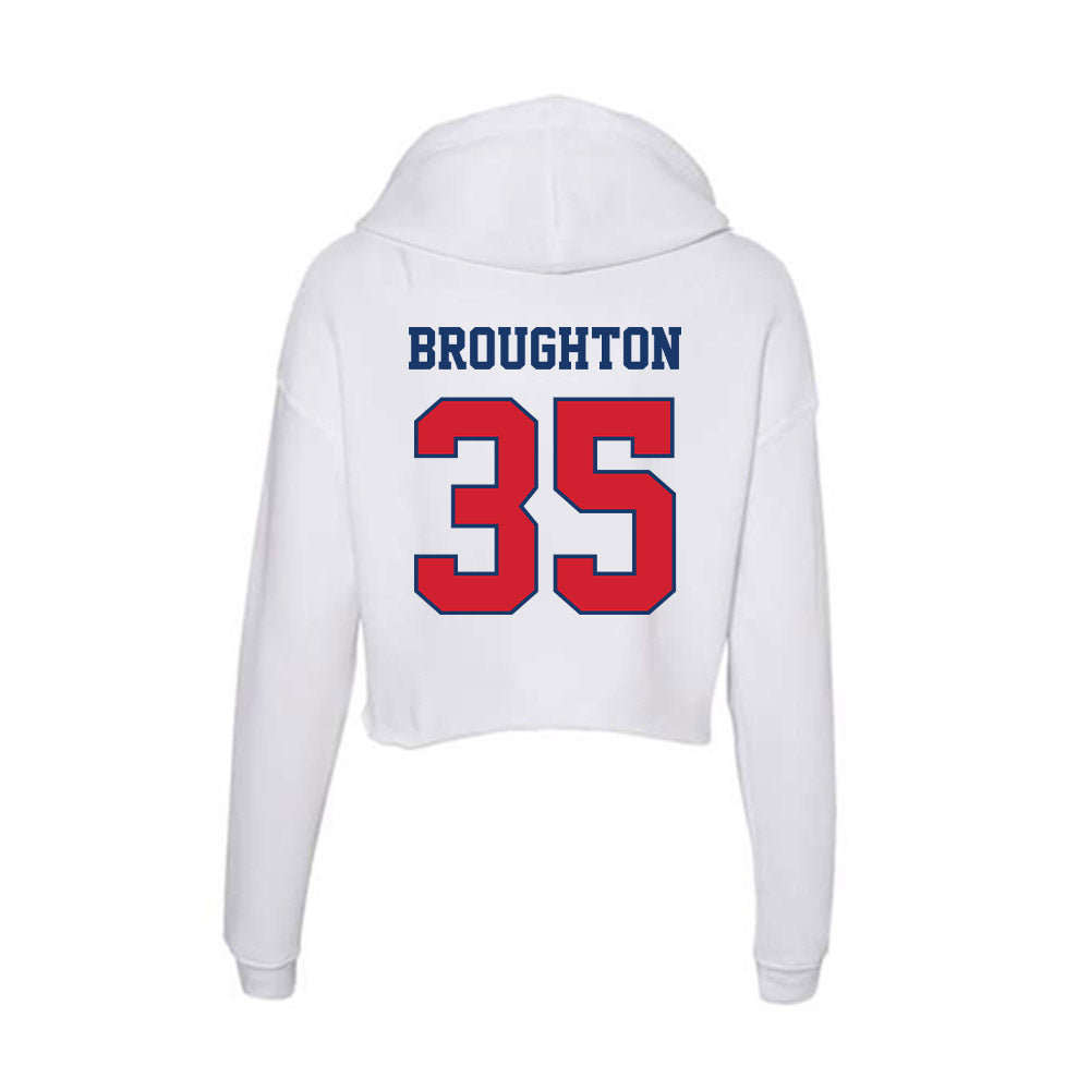 Francis Marion - NCAA Men's Basketball : Jaden Broughton - Women's Crop Fleece Hoodie-1