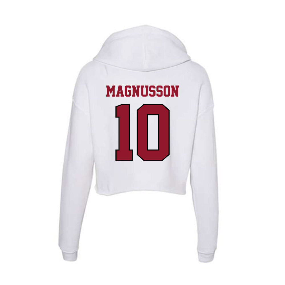 Lafayette College - NCAA Men's Tennis : Jake Magnusson - Women's Crop Fleece Hoodie-1