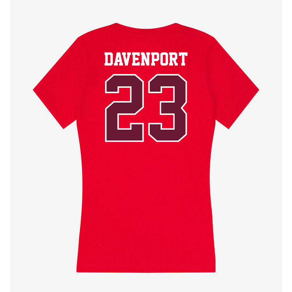 AAMU - NCAA Women's Basketball : Moses Davenport - Women's V-Neck T-Shirt-1