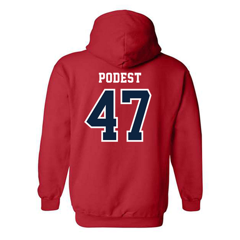 Stony Brook - NCAA Baseball : Jarek Podest - Classic Shersey Hooded Sweatshirt-1