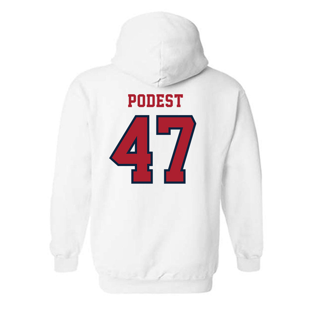 Stony Brook - NCAA Baseball : Jarek Podest - Classic Shersey Hooded Sweatshirt-1