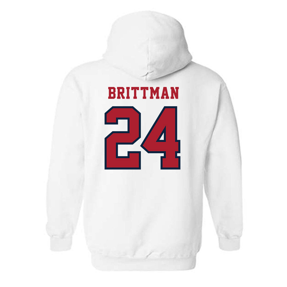 Stony Brook - NCAA Men's Lacrosse : Zach Brittman - Classic Shersey Hooded Sweatshirt-1