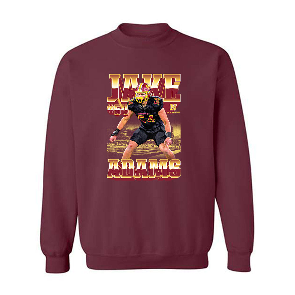 NSU - NCAA Football : Jake Adams - Player Collage Crewneck Sweatshirt