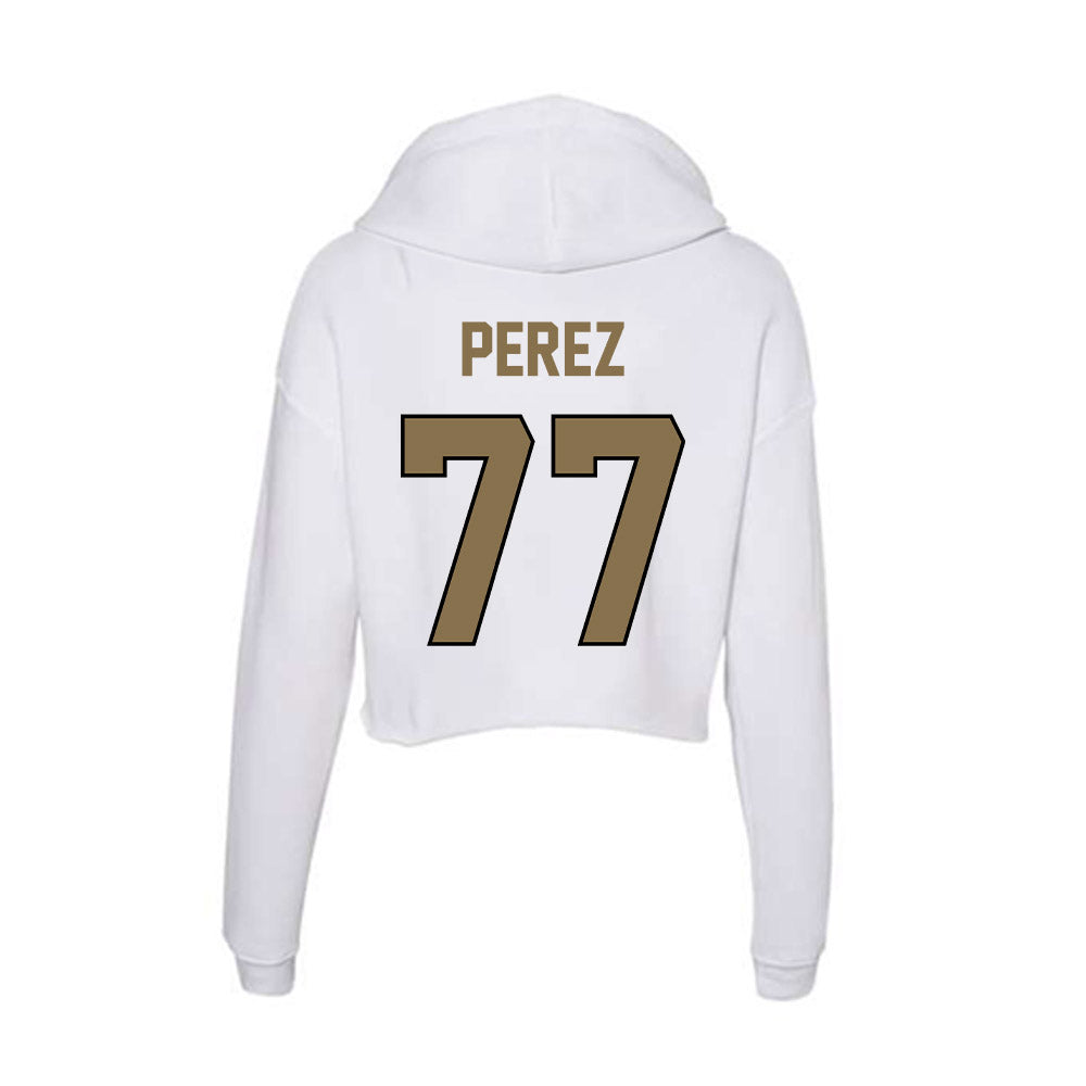 Bryant - NCAA Football : Anthony Perez - Women's Crop Fleece Hoodie-1