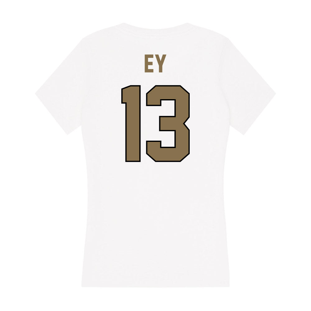 Bryant - NCAA Baseball : Brooks Ey - Women's V-Neck T-Shirt-1