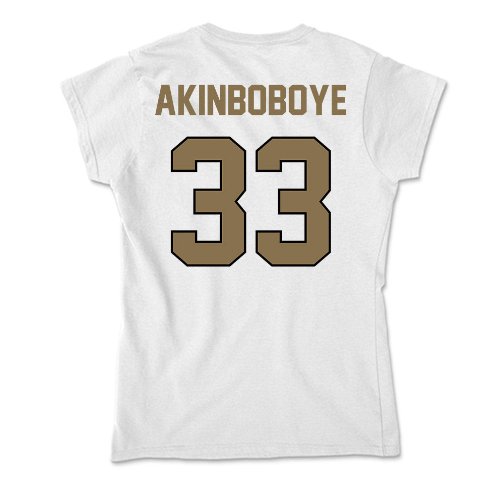 Bryant - NCAA Men's Soccer : Deji Akinboboye - Soft Style Women’s T-Shirt-1