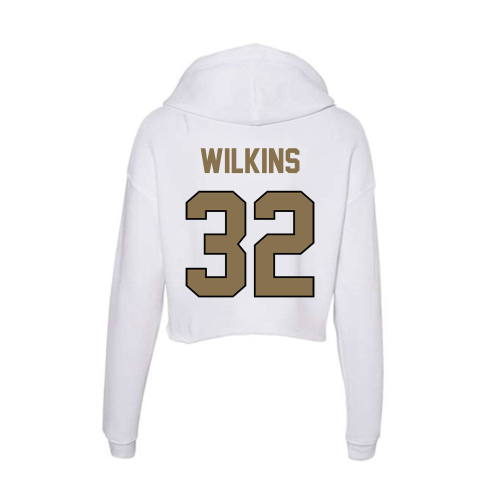 Bryant - NCAA Football : Levi Wilkins - Women's Crop Fleece Hoodie-1
