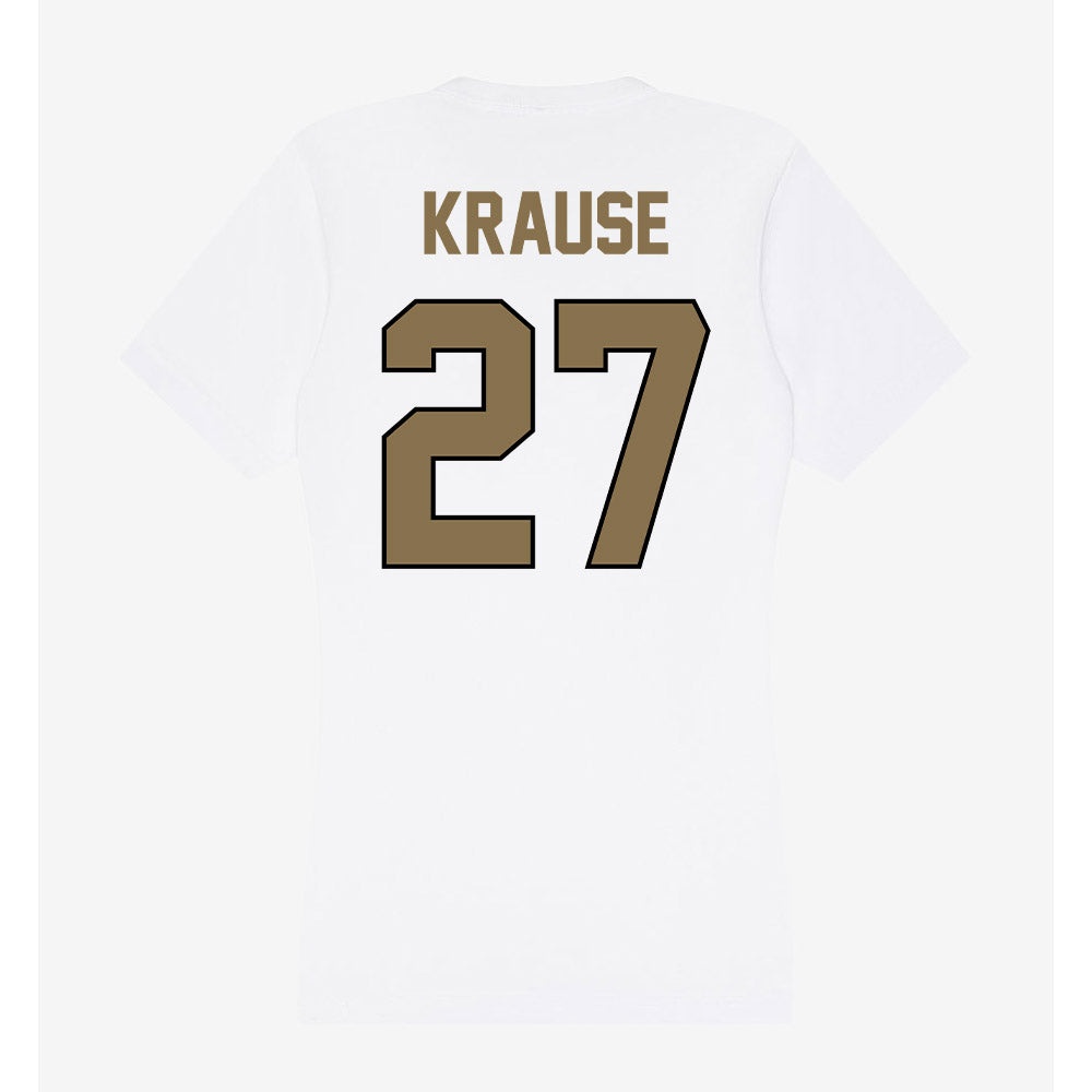 Bryant - NCAA Football : Trey Krause - Women's V-Neck T-Shirt-1