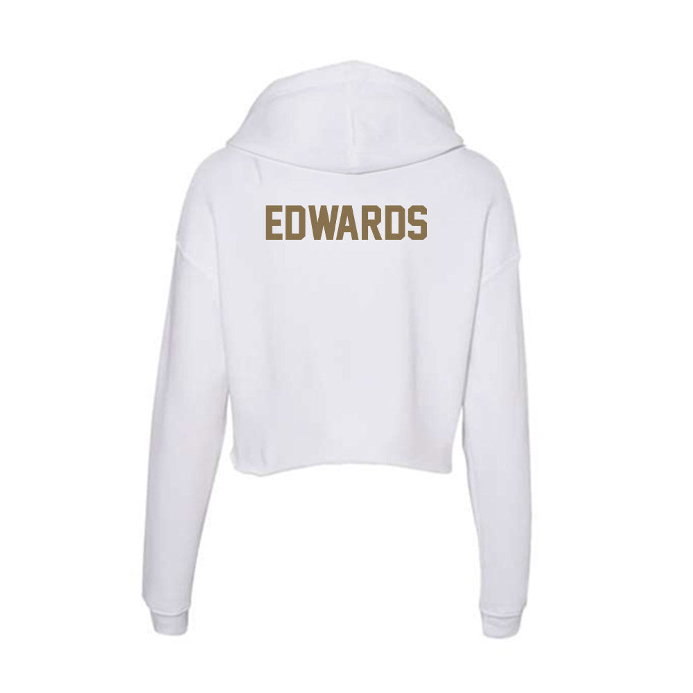 Bryant - NCAA Men's Track & Field : Kendrick Edwards - Women's Crop Fleece Hoodie-1