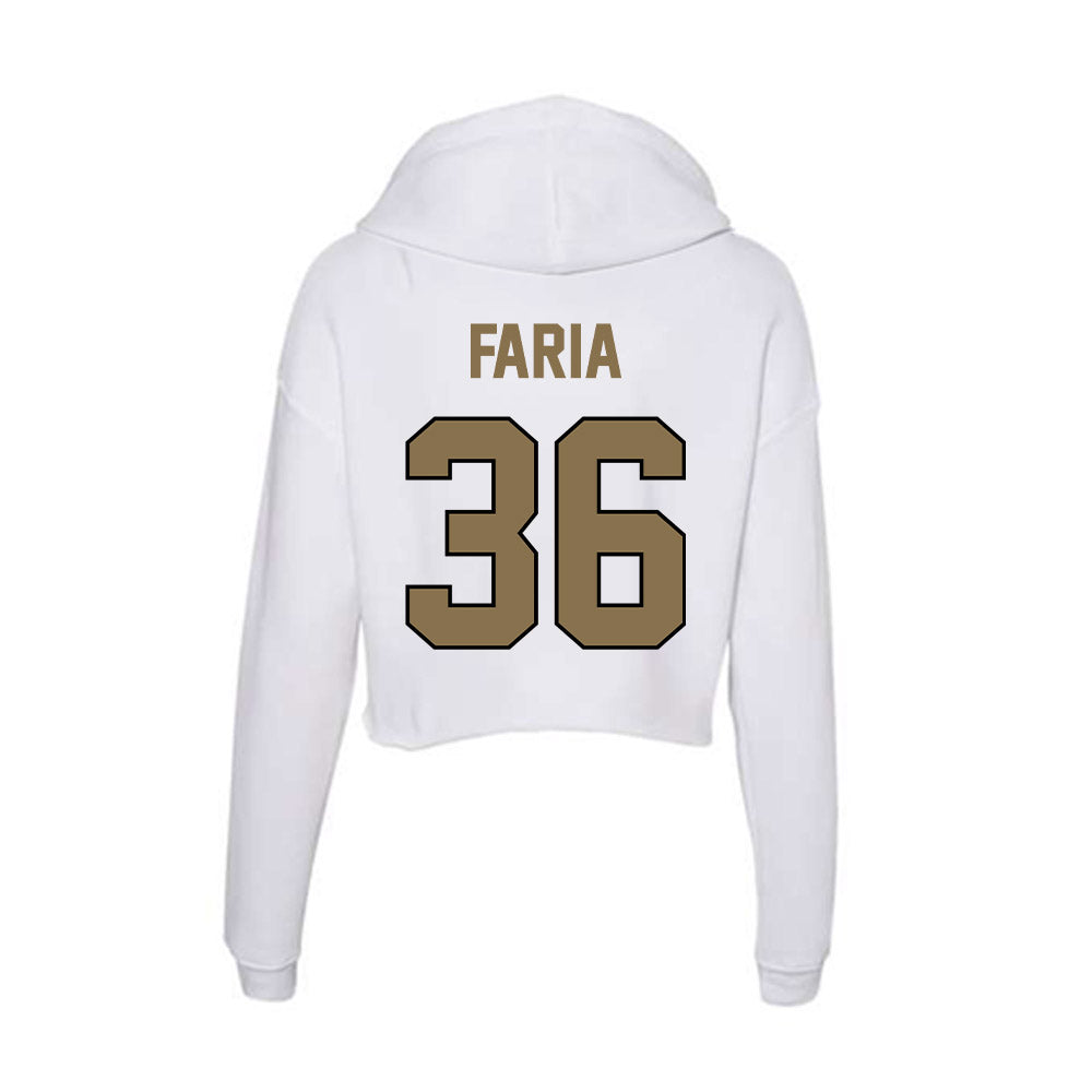 - NCAA Men's Soccer : Jose Faria - Women's Crop Fleece Hoodie-1