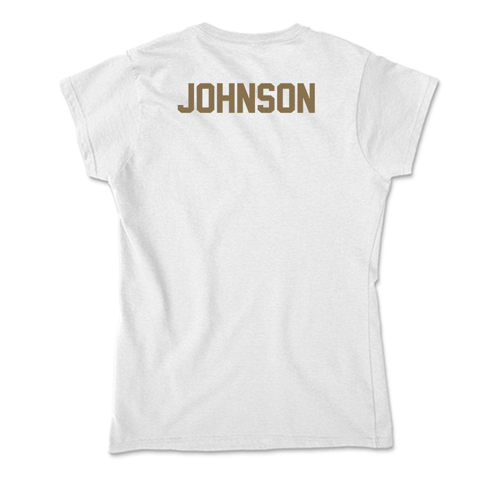 Bryant - NCAA Men's Track & Field : Josiah Johnson - Soft Style Women’s T-Shirt-1