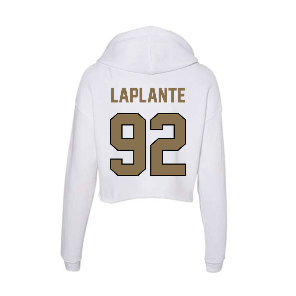 Bryant - NCAA Football : Nathan Laplante - Women's Crop Fleece Hoodie-1