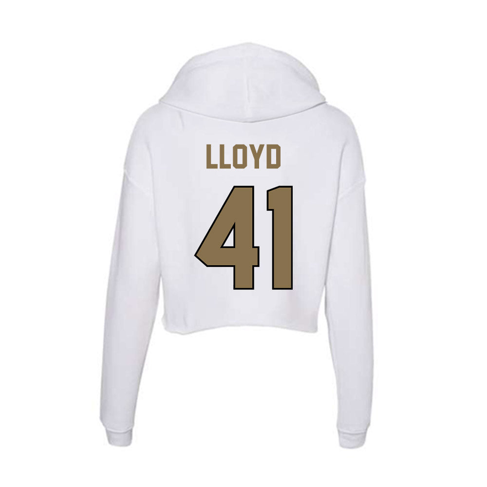 Bryant - NCAA Men's Lacrosse : Kijana Lloyd - Women's Crop Fleece Hoodie-1