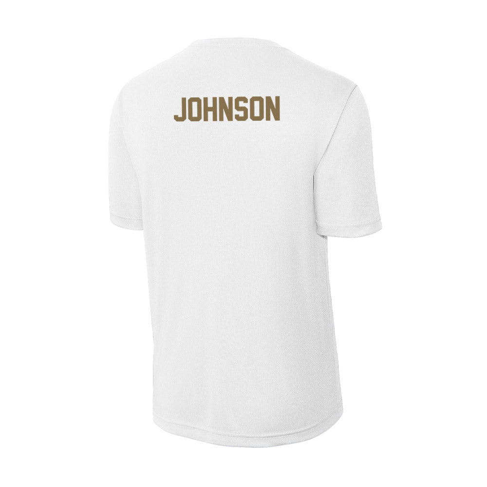 Bryant - NCAA Men's Track & Field : Josiah Johnson - Activewear T-Shirt-1