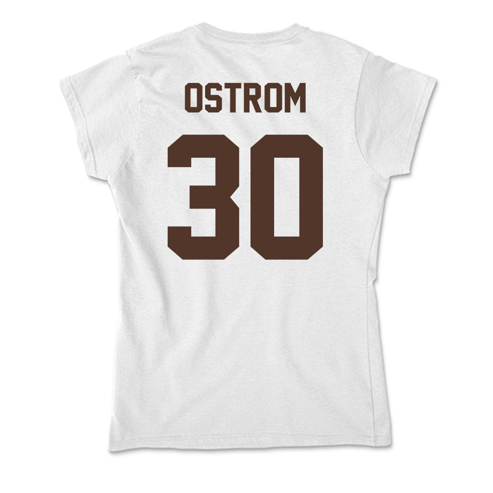 St. Bonaventure - NCAA Men's Basketball : Broek Ostrom - Soft Style Women’s T-Shirt-1