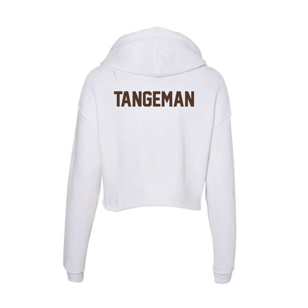 St. Bonaventure - NCAA Men's Swimming & Diving : Cole Tangeman - Women's Crop Fleece Hoodie-1