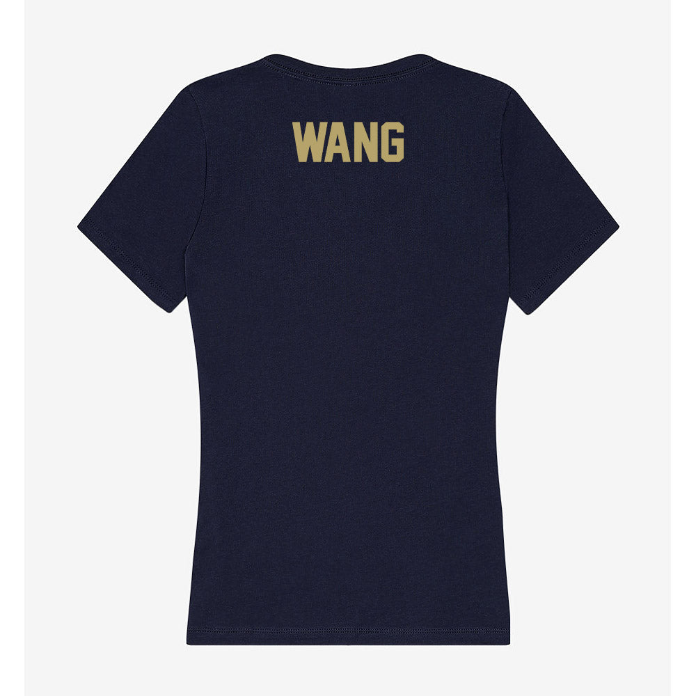 UC Davis - NCAA Men's Golf : Lequan Wang - Women's V-Neck T-Shirt-1