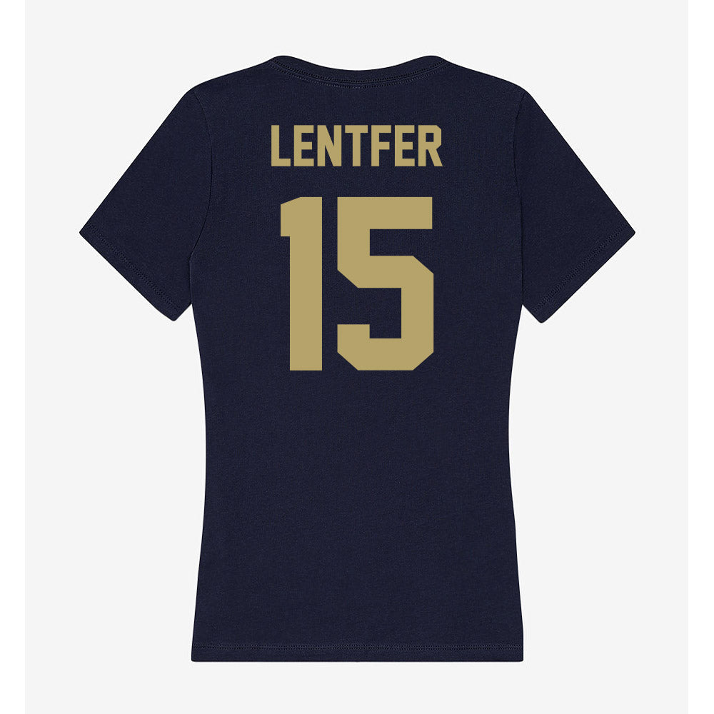 UC Davis - NCAA Women's Basketball : Sophie Lentfer - Women's V-Neck T-Shirt-1