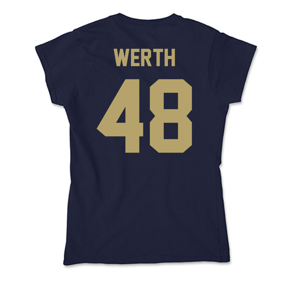 UC Davis - NCAA Baseball : Taylor Werth - Soft Style Women’s T-Shirt-1