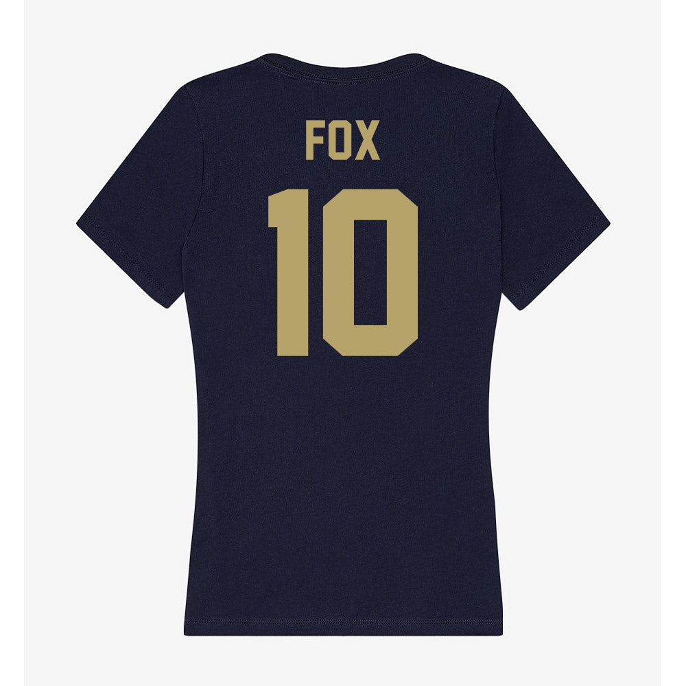 UC Davis - NCAA Women's Lacrosse : Jane Fox - Women's V-Neck T-Shirt-1