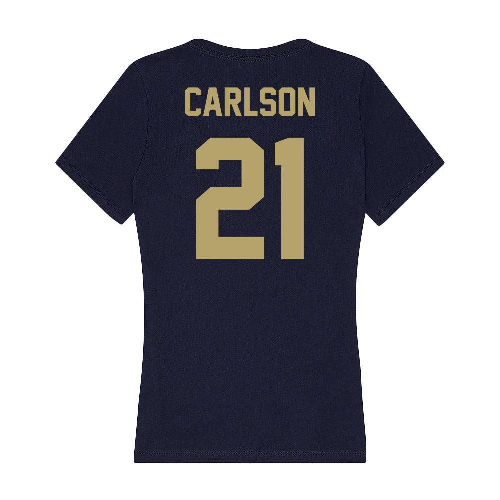 UC Davis - NCAA Men's Soccer : Hayden Carlson - Women's V-Neck T-Shirt-1