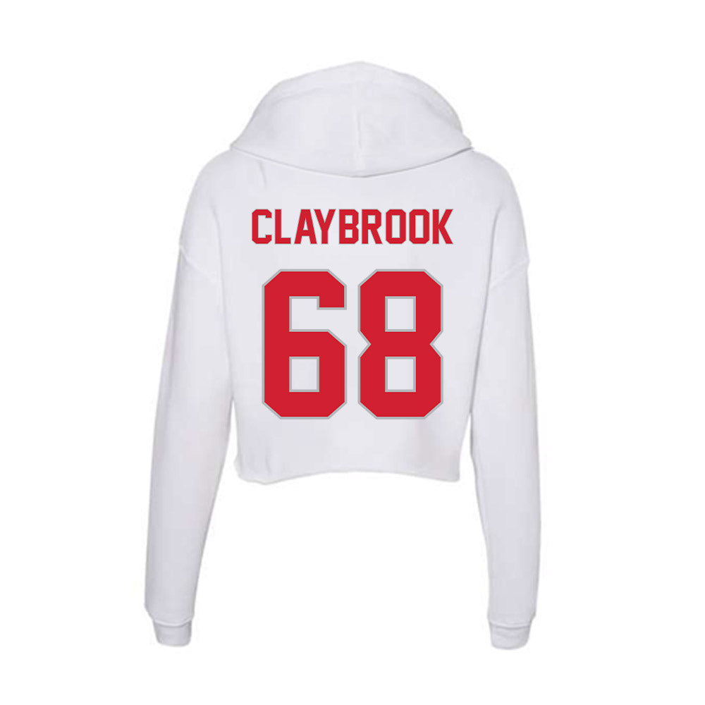Western Kentucky - NCAA Football : Gabe Claybrook - Women's Crop Fleece Hoodie-1