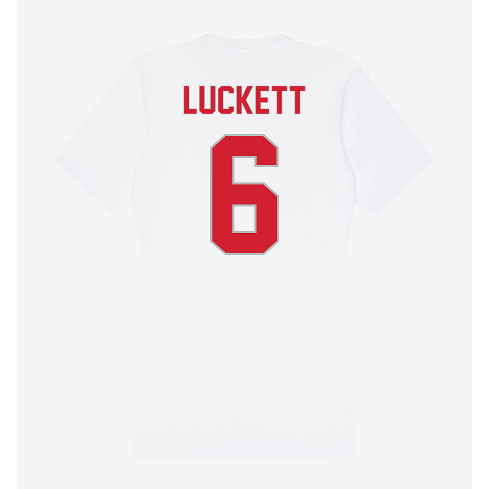 Western Kentucky - NCAA Baseball : Logan Luckett - Women's V-Neck T-Shirt-1