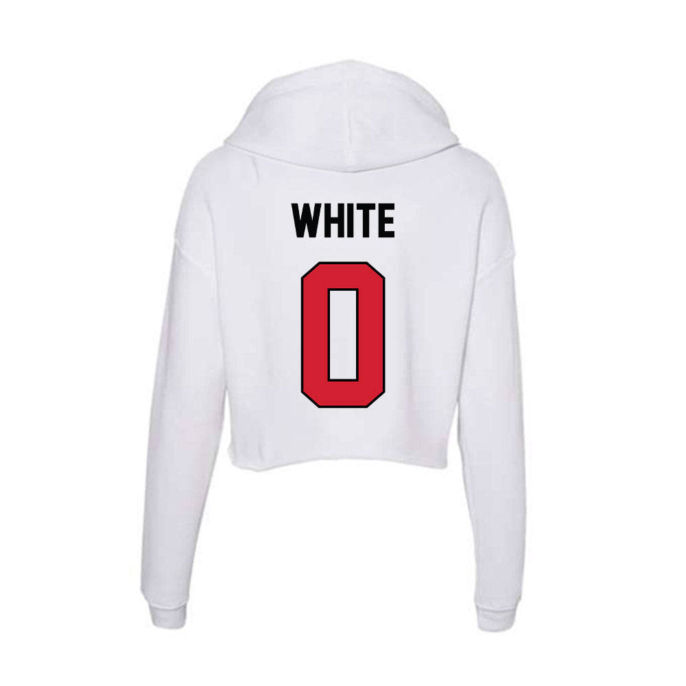 UNLV - NCAA Football : Malik White - Women's Crop Fleece Hoodie-1