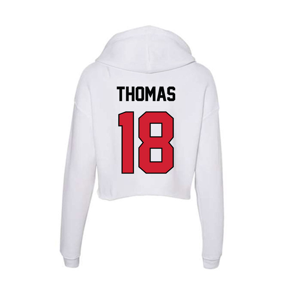 UNLV - NCAA Football : Landen Thomas - Women's Crop Fleece Hoodie-1