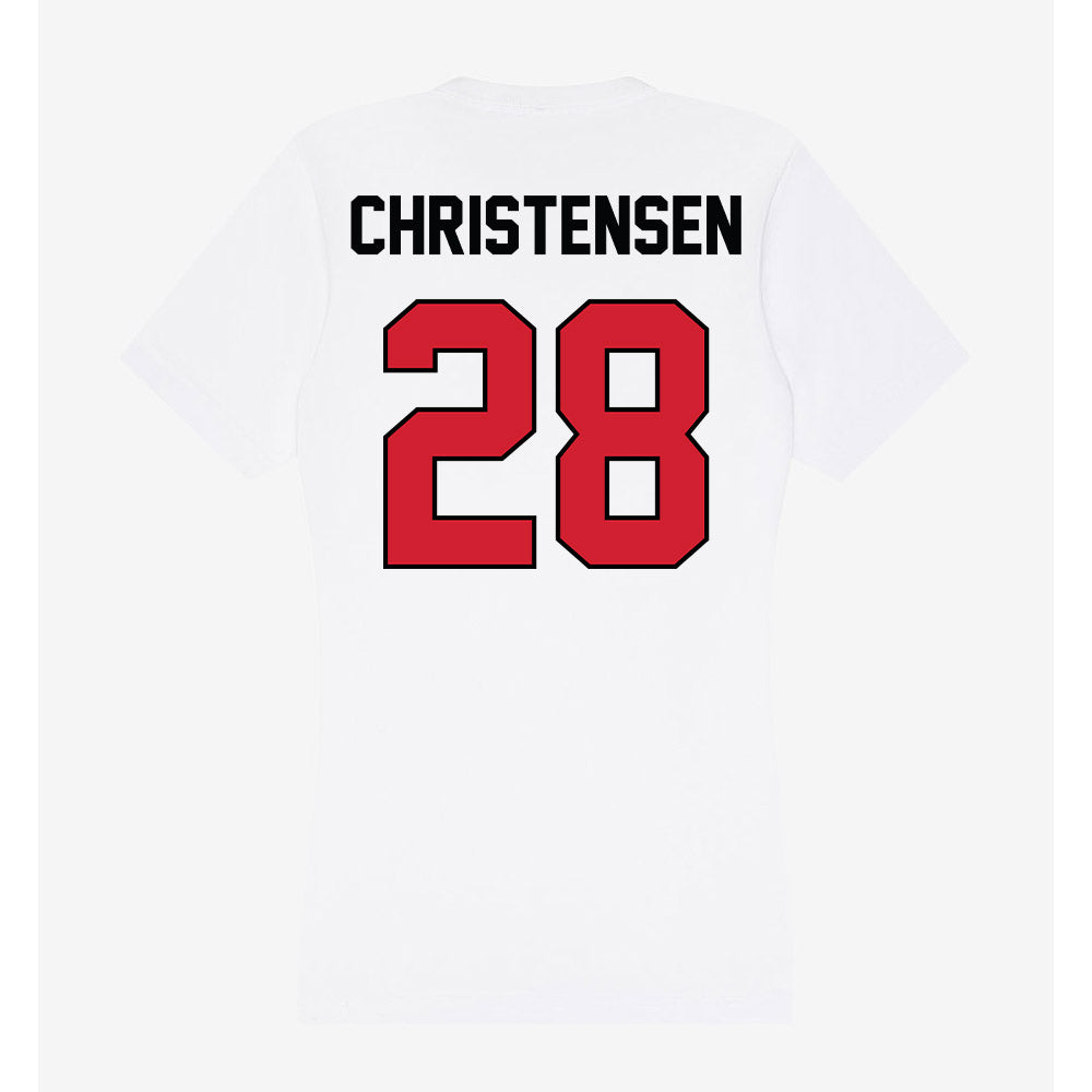 UNLV - NCAA Football : Logan Christensen - Women's V-Neck T-Shirt-1