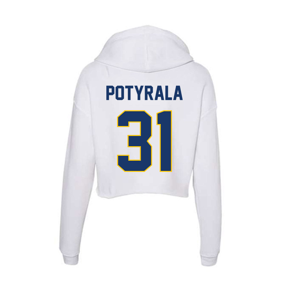 Drexel - NCAA Men's Lacrosse : Brady Potyrala - Women's Crop Fleece Hoodie-1
