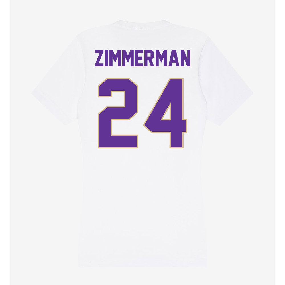 Western Carolina - NCAA Women's Basketball : Justice Zimmerman - Classic Shersey Women's V-Neck T-Shirt-1