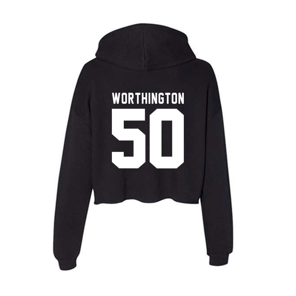 SHSU - NCAA Football : Cole Worthington - Women's Crop Fleece Hoodie-1