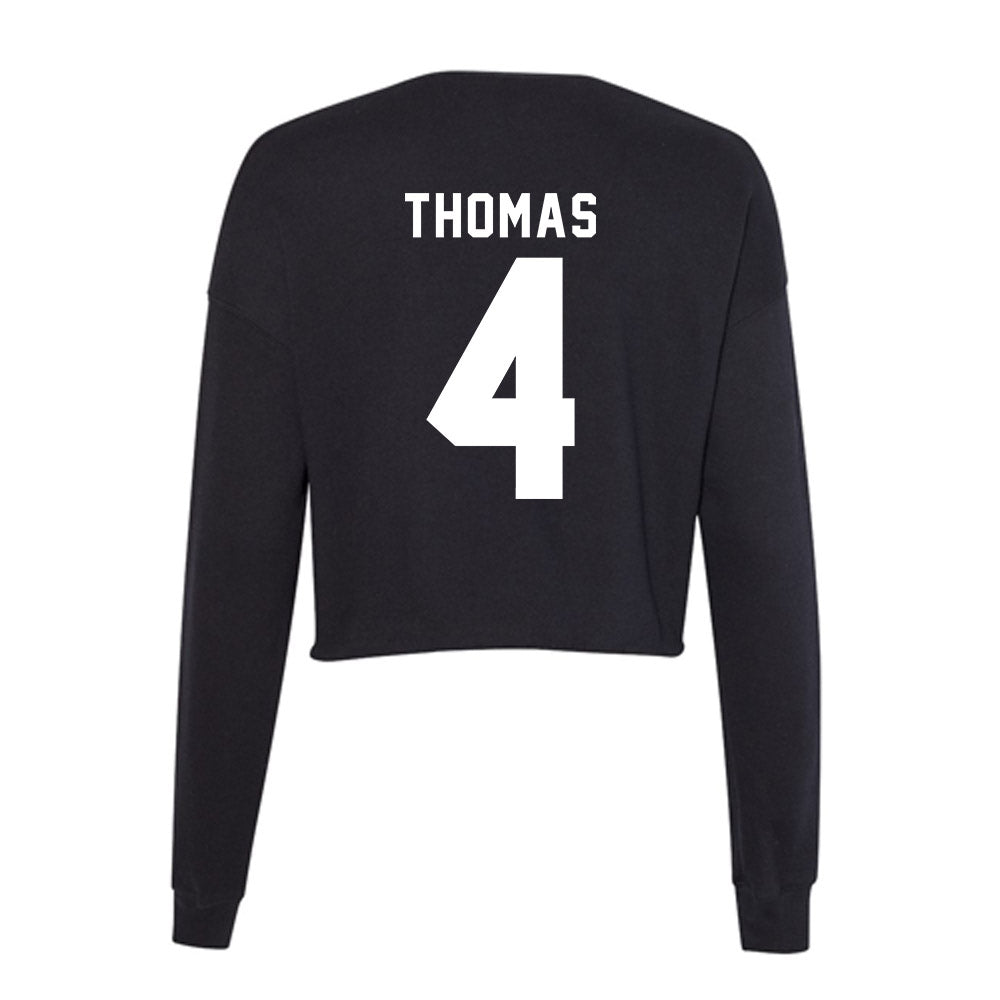Bradley - NCAA Men's Basketball : Corey Thomas - Women's Cropped Crew Fleece-1