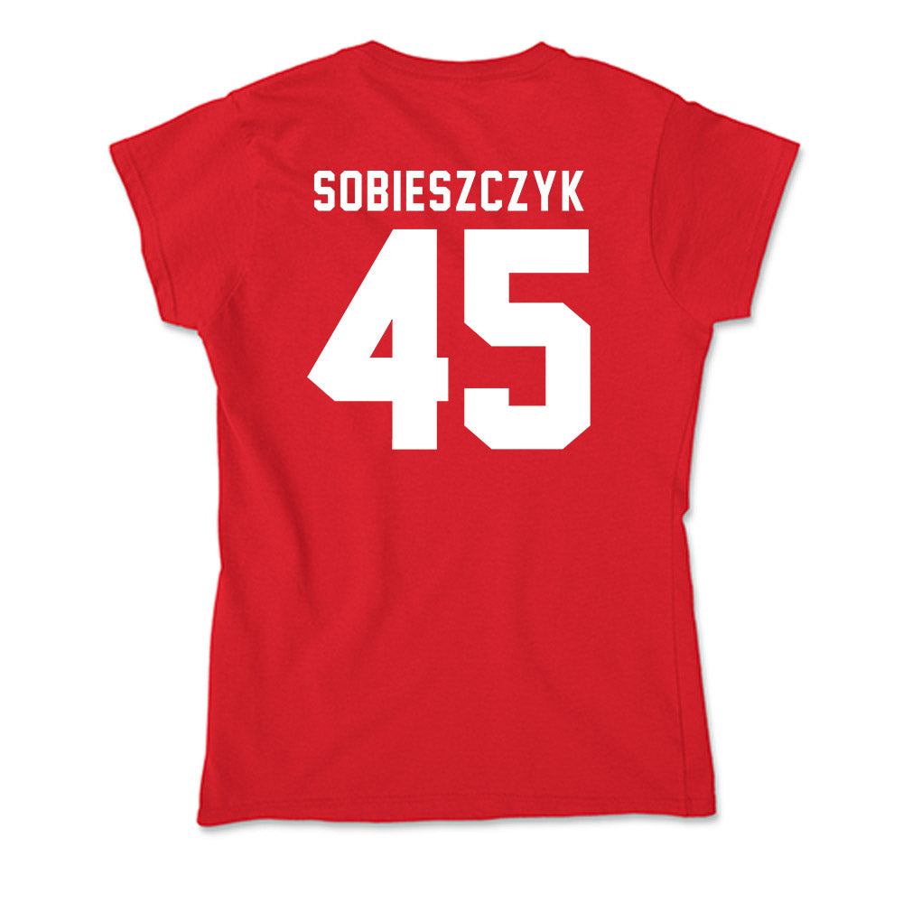 Bradley - NCAA Baseball : Isaac Sobieszczyk - Soft Style Women’s T-Shirt-1