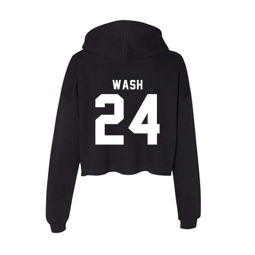 SIU Carbondale - NCAA Football : Lem Wash - Women's Crop Fleece Hoodie-1