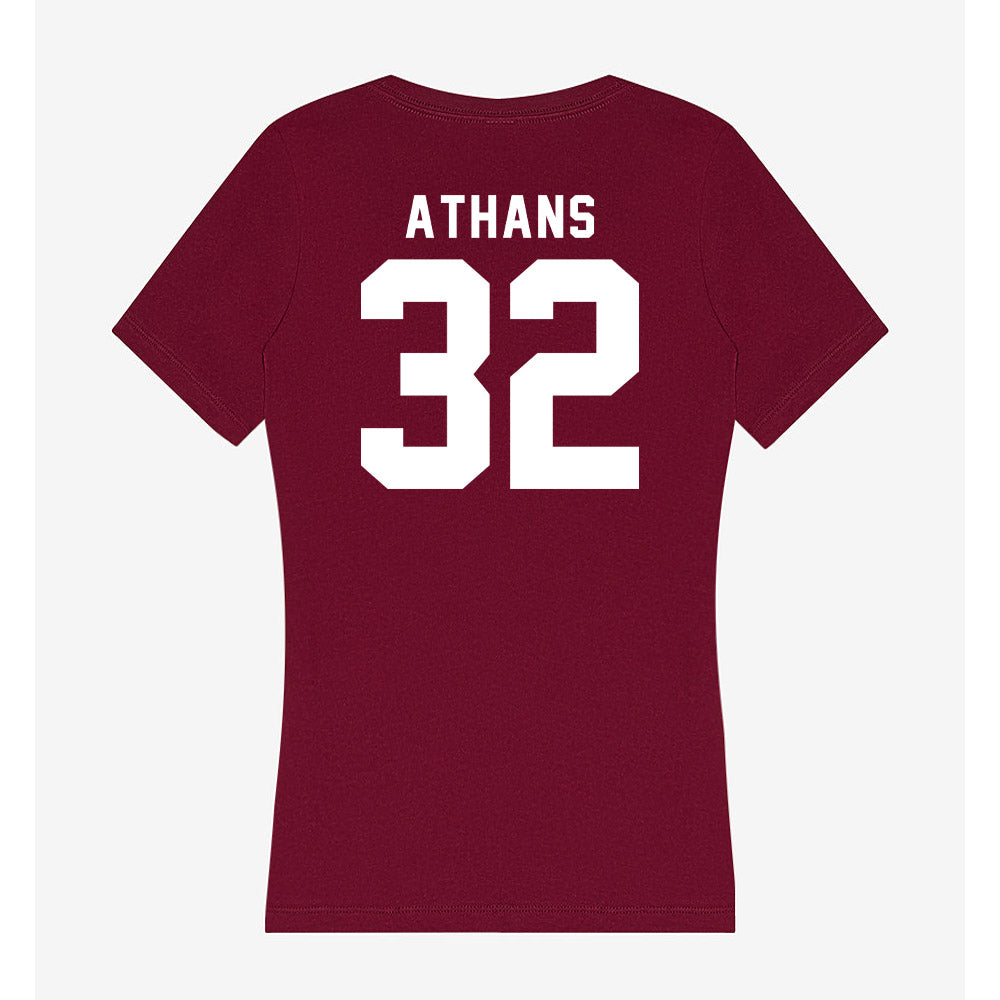 SIU Carbondale - NCAA Football : James Athans - Women's V-Neck T-Shirt-1