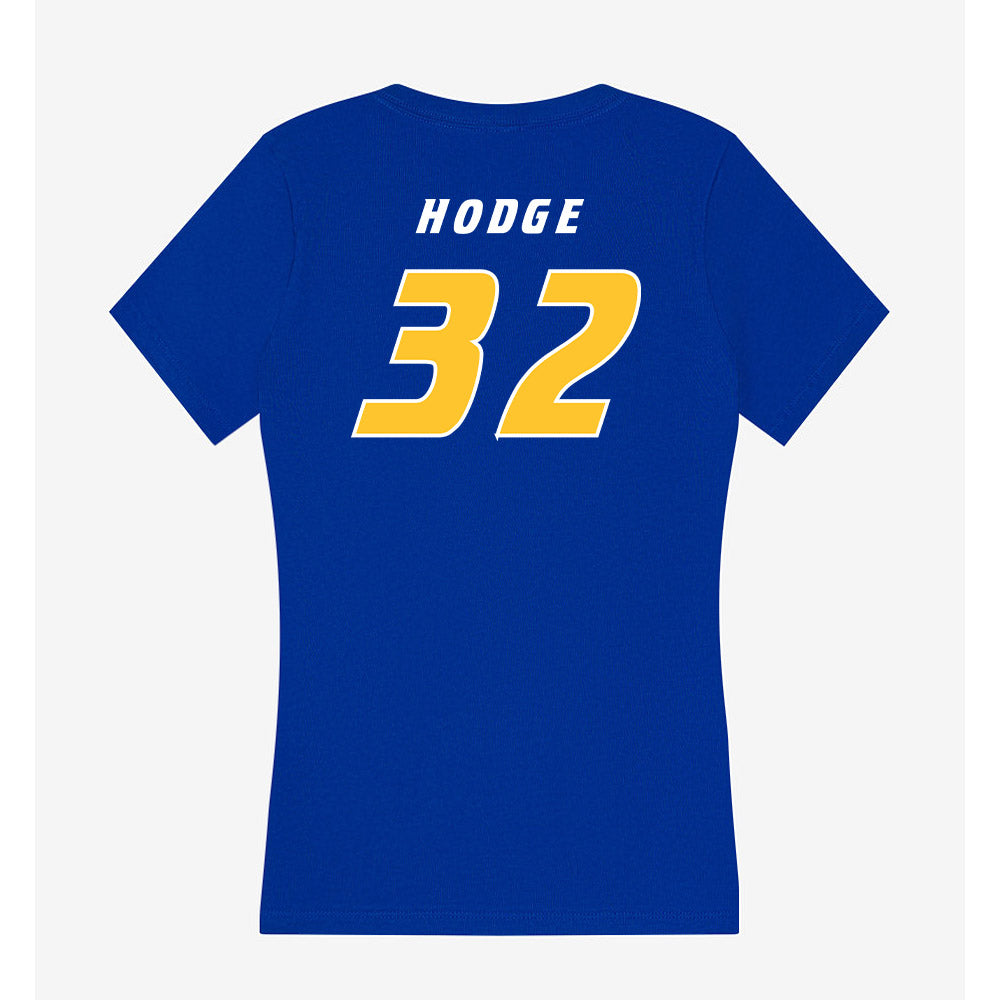 Hofstra - NCAA Women's Basketball : Michaela Hodge - Women's V-Neck T-Shirt-1