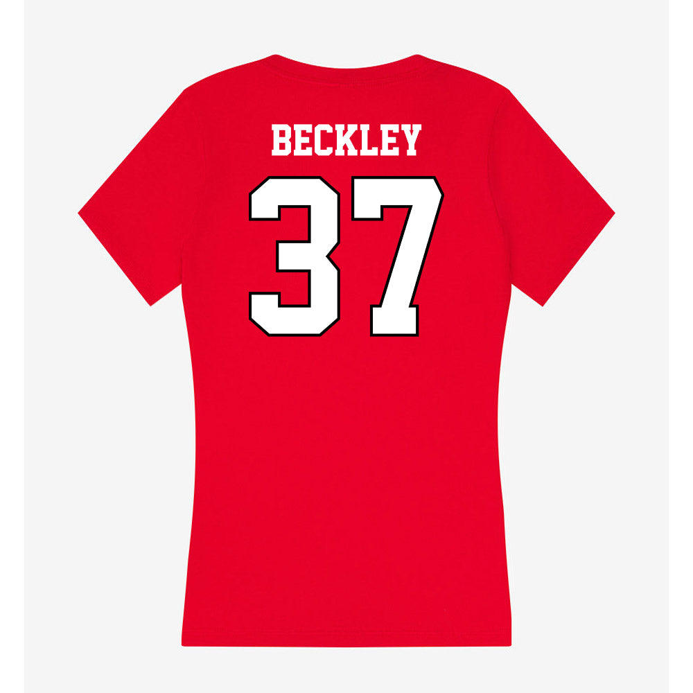 Youngstown State - NCAA Baseball : Nathan Beckley - Classic Shersey Women's V-Neck T-Shirt-1