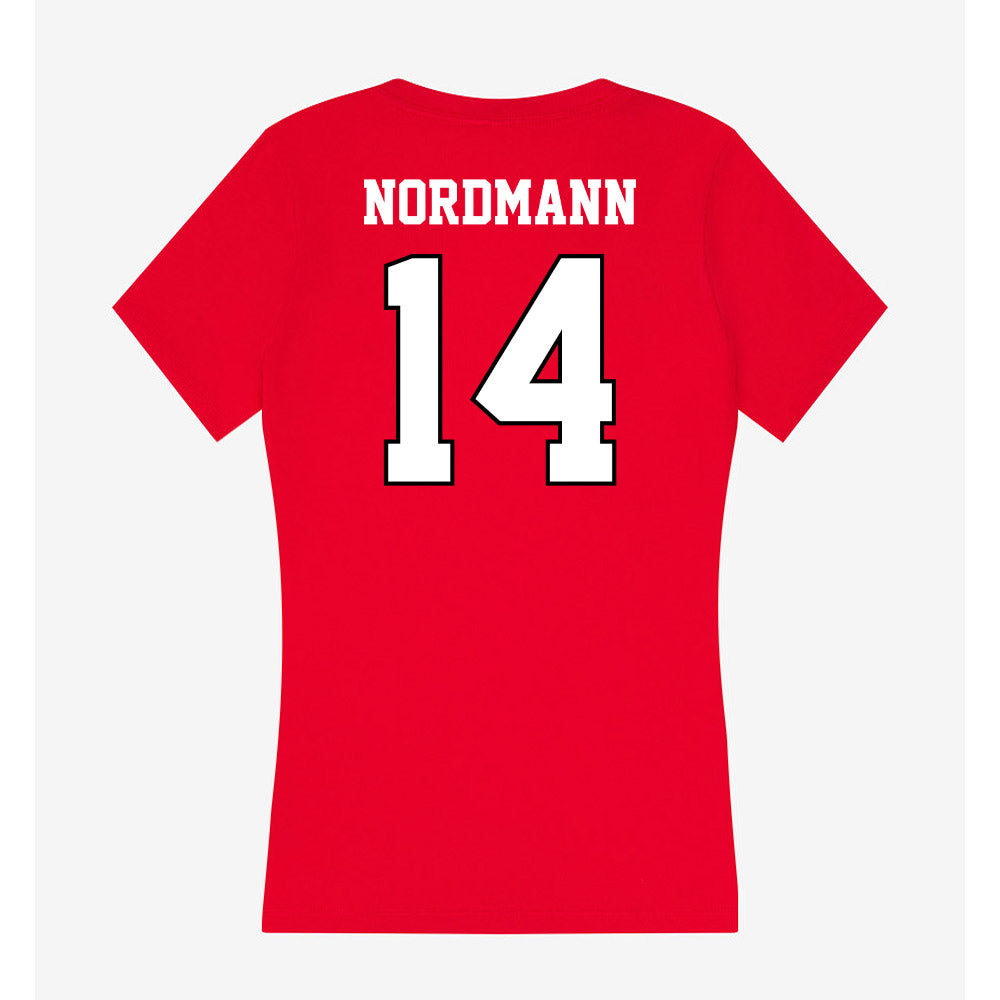Youngstown State - NCAA Women's Volleyball : Taya Nordmann - Classic Shersey Women's V-Neck T-Shirt-1