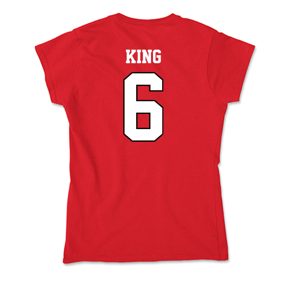 Youngstown State - NCAA Men's Basketball : Drew King - Classic Shersey Soft Style Women’s T-Shirt-1