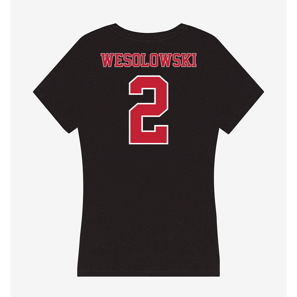 UW River Falls - NCAA Football : Ben Wesolowski - Women's V-Neck T-Shirt-1