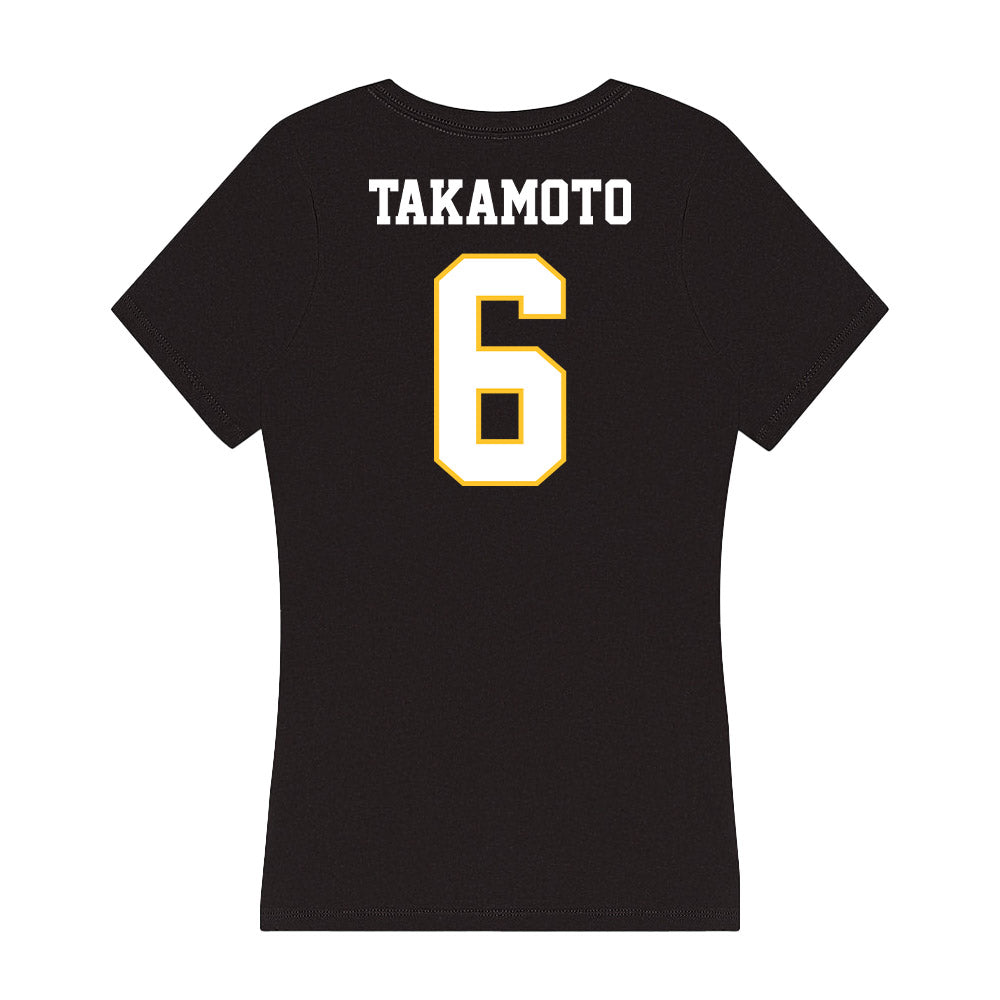 PLU - NCAA Women's Volleyball : Ayre Takamoto - Women's V-Neck T-Shirt-1