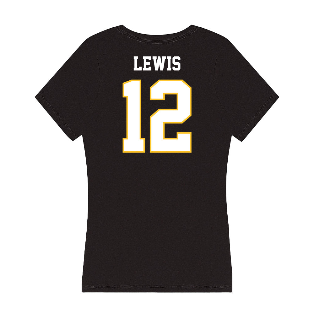 PLU - NCAA Football : Kai Lewis - Women's V-Neck T-Shirt-1