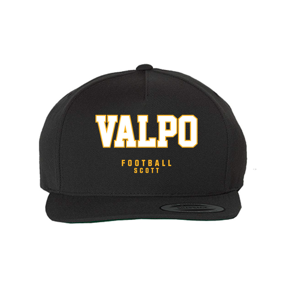 Valpo - NCAA Football : Carson Scott - Snapback Hat-0