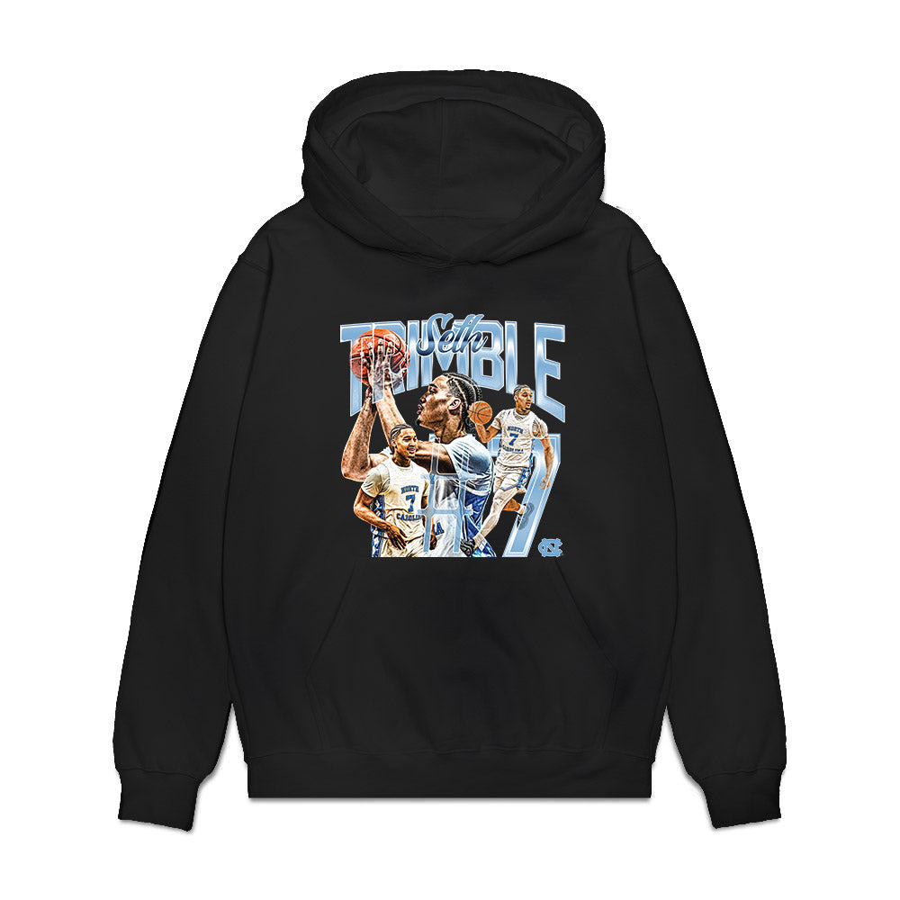 UNC - NCAA Men's Basketball : Seth Trimble - Collage Premium Hooded Sweatshirt-0