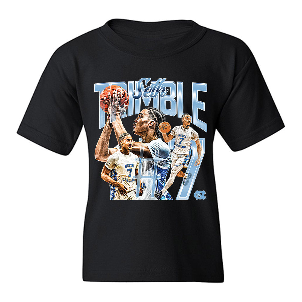 UNC - NCAA Men's Basketball : Seth Trimble - Collage Youth T-Shirt-0