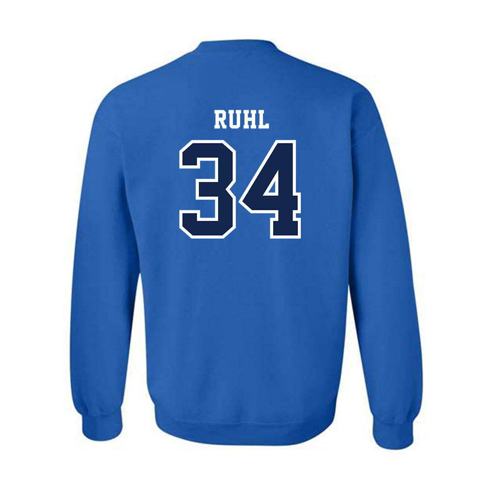 Creighton - NCAA Baseball : Jakob Ruhl - Classic Shersey Crewneck Sweatshirt-1